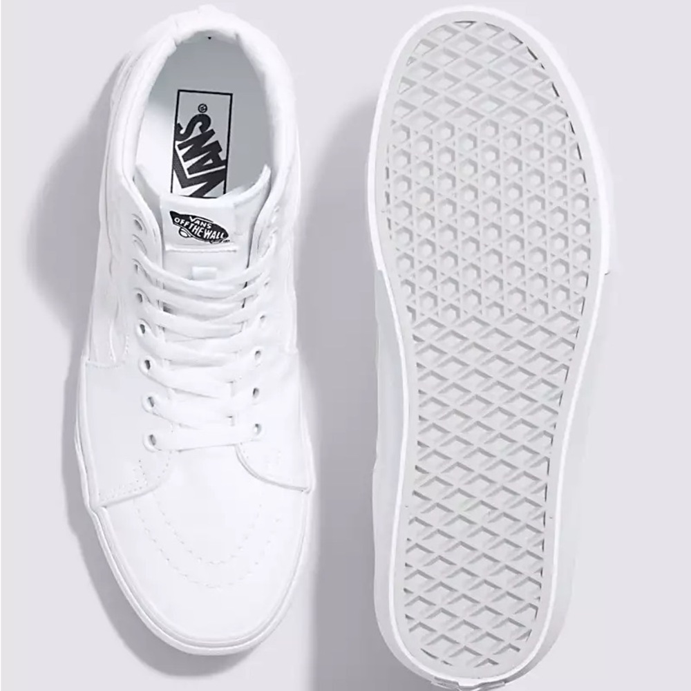 Vans Men's White High-Top Sneakers - Picture 4 of 8